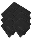 Pack of 7 Black Microfibre Glasses Cleaning Cloths